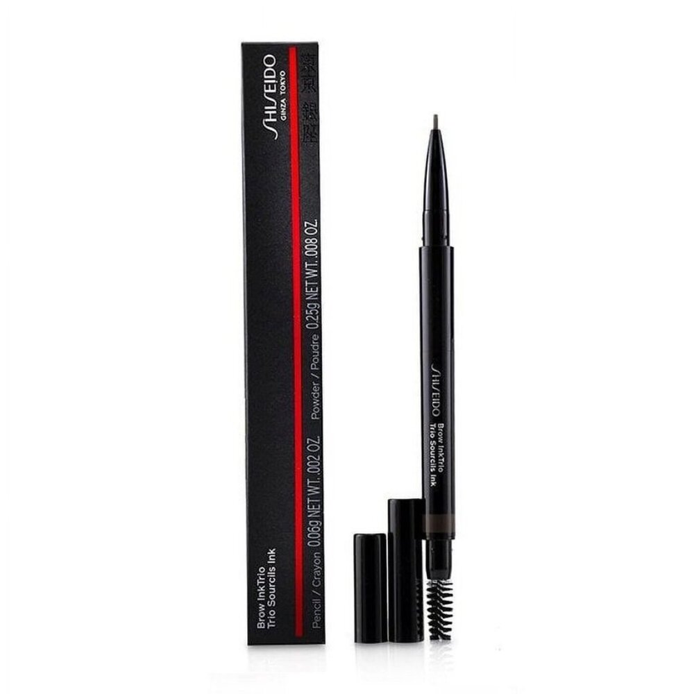 SHISEIDO Brow InkTrio 03 DEEP BROWN - 3 in 1 Pencil Powder Brush